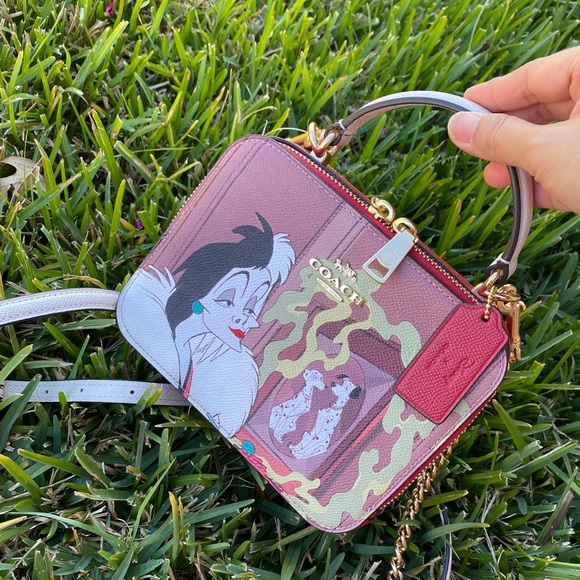 Coach Bags Coach Disney X Coach Box Crossbody With Cruella Motif